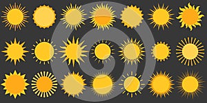 Sun collection vector icon