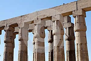 Sun court of Amenhotep III at the Luxor Temple, Luxor, Egypt