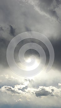Sun and dark clouds