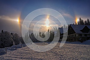 Sun dog, a atmospheric phenomenon