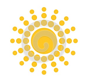 Sun dots icon