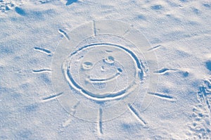 Sun Drawn in the Snow