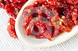 Sun-dried cherry tomatoes macro