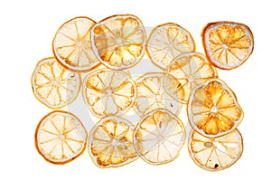 Sun-dried (dried) lemon close up