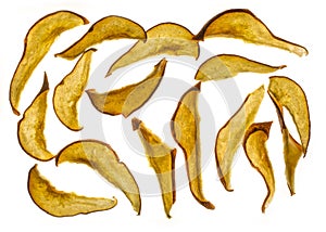 Sun-dried (dried) pear slices