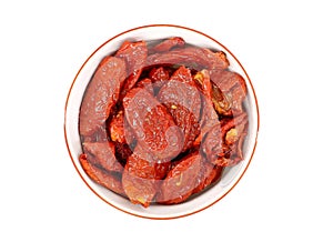 Sun-dried tomatoes in a ceramic bowl