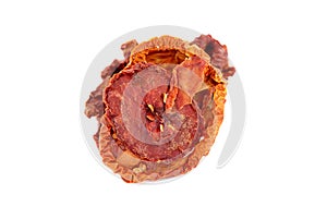 Sun dried tomatoes isolated on white background