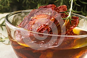 Sun dried tomatoes with olive