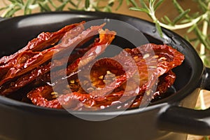 Sun dried tomatoes with olive