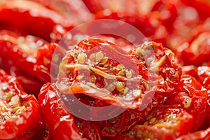 Sun-dried tomatoes with olive oil