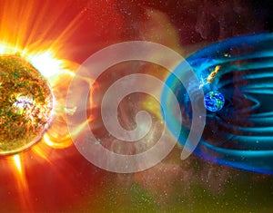 The Sun-Earth connection space weather.