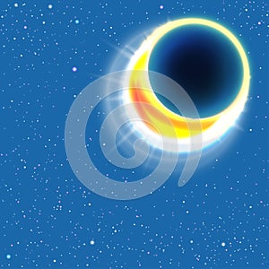 Sun Eclipse. Vector illustration.