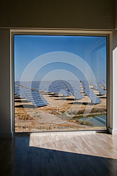 Sun Energy Farm - Stock Image