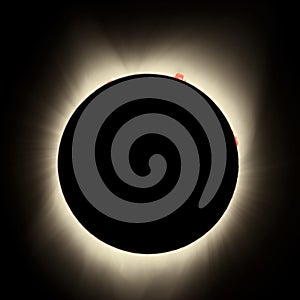 The Sun entirely eclipsed the total solar eclipse of 2017-aug-21, USA