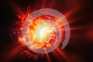 A sun exploding into a supernova created with generative AI technology