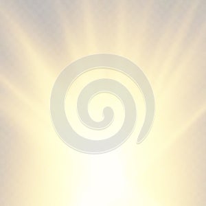 Sun explosion, flare effect rays of light.