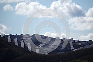 Sun Farm with clouds