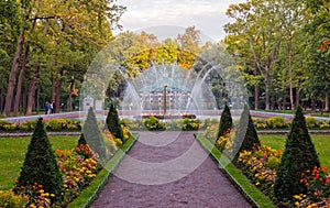 Sun fountain in Peterhof lower park