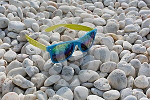 Sun glasse on the stones