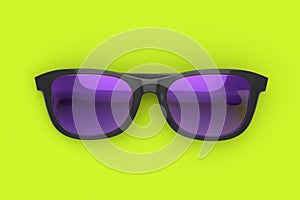 Sun glasses on color background