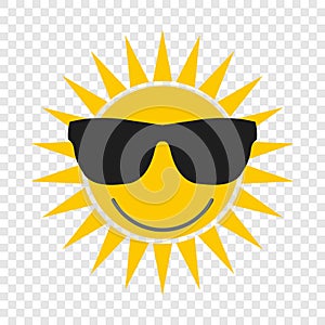 Sun with glasses icon