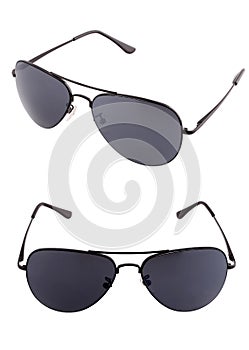 Sun glasses set isolated over the white background