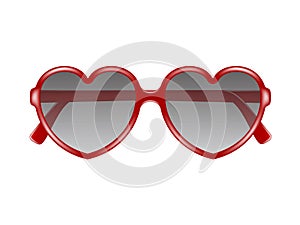 Sun glasses in shape of heart