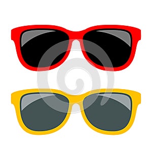 Sun glasses vector icon