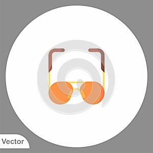 Sun glasses vector icon sign symbol