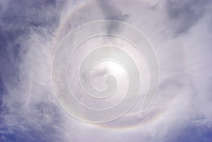 Sun halo phenomenon