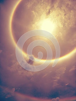 The Sun halo, sun corona