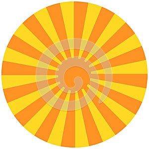 Sun happy minimalist illustration symmetrical Orange Yellow Bright Sunrays