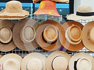 Sun hat, floppy and straw hat.