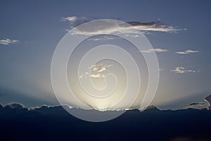 Sun hidden in a cloud