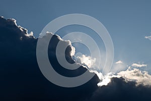 Sun hidden by dark cloud