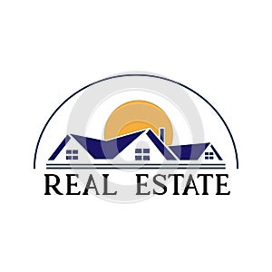 Sun homes logo. Real Estate Logo designs Template vector