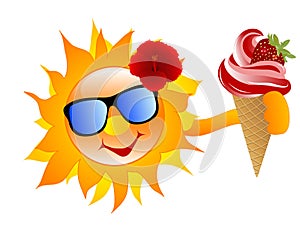 Sun with ice cream