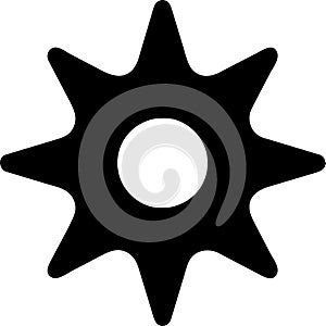 sun icon design ,graphic icon black and white