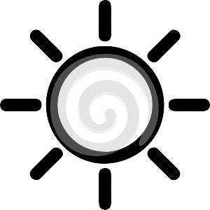 sun icon design ,graphic icon black and white