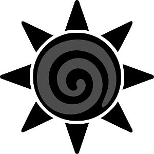 sun icon design ,graphic icon black and white