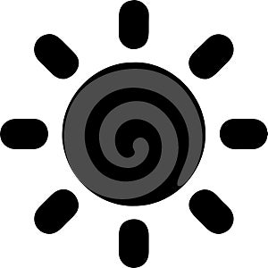 sun icon design ,graphic icon black and white