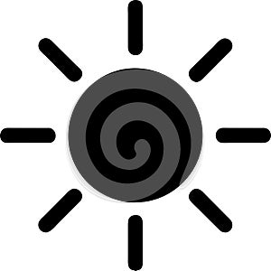 sun icon design ,graphic icon black and white