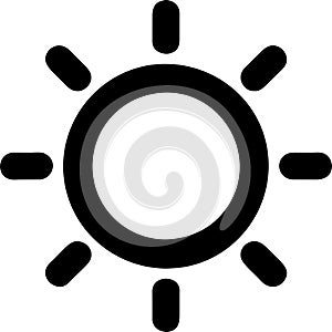 sun icon design ,graphic icon black and white