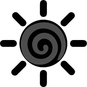 sun icon design ,graphic icon black and white