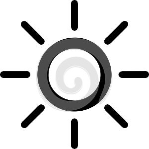 sun icon design ,graphic icon black and white