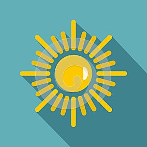 Sun icon, flat style