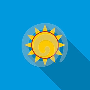 Sun icon, flat style