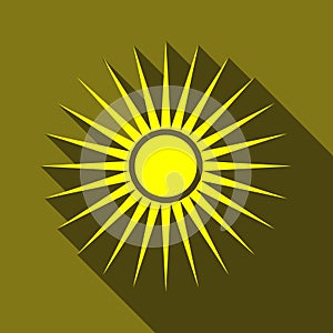Sun icon, flat style