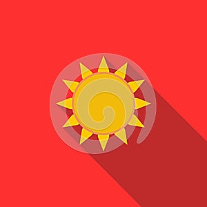 Sun icon, flat style