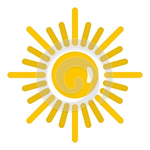 Sun icon isolated